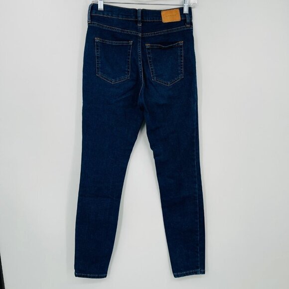 Everlane Women's High Rise Skinny Jeans‎ Size 28 Dark Wash Stretch - Picture 2 of 10